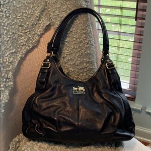 COACH Black Leather Shoulder Bag